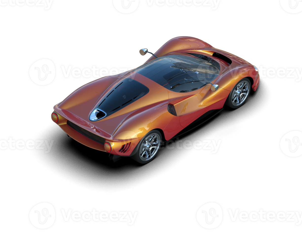 Realistic sport car isolated on background. 3d rendering - illustration png