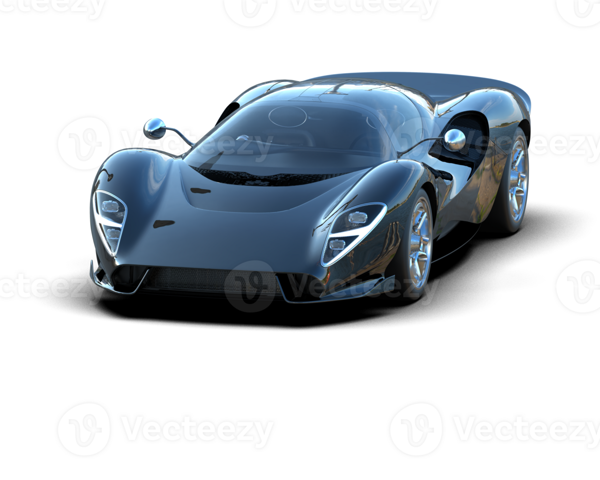 Realistic sport car isolated on background. 3d rendering - illustration png