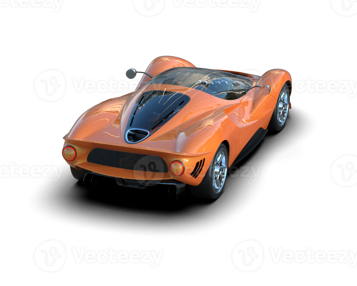 Realistic sport car isolated on background. 3d rendering - illustration png
