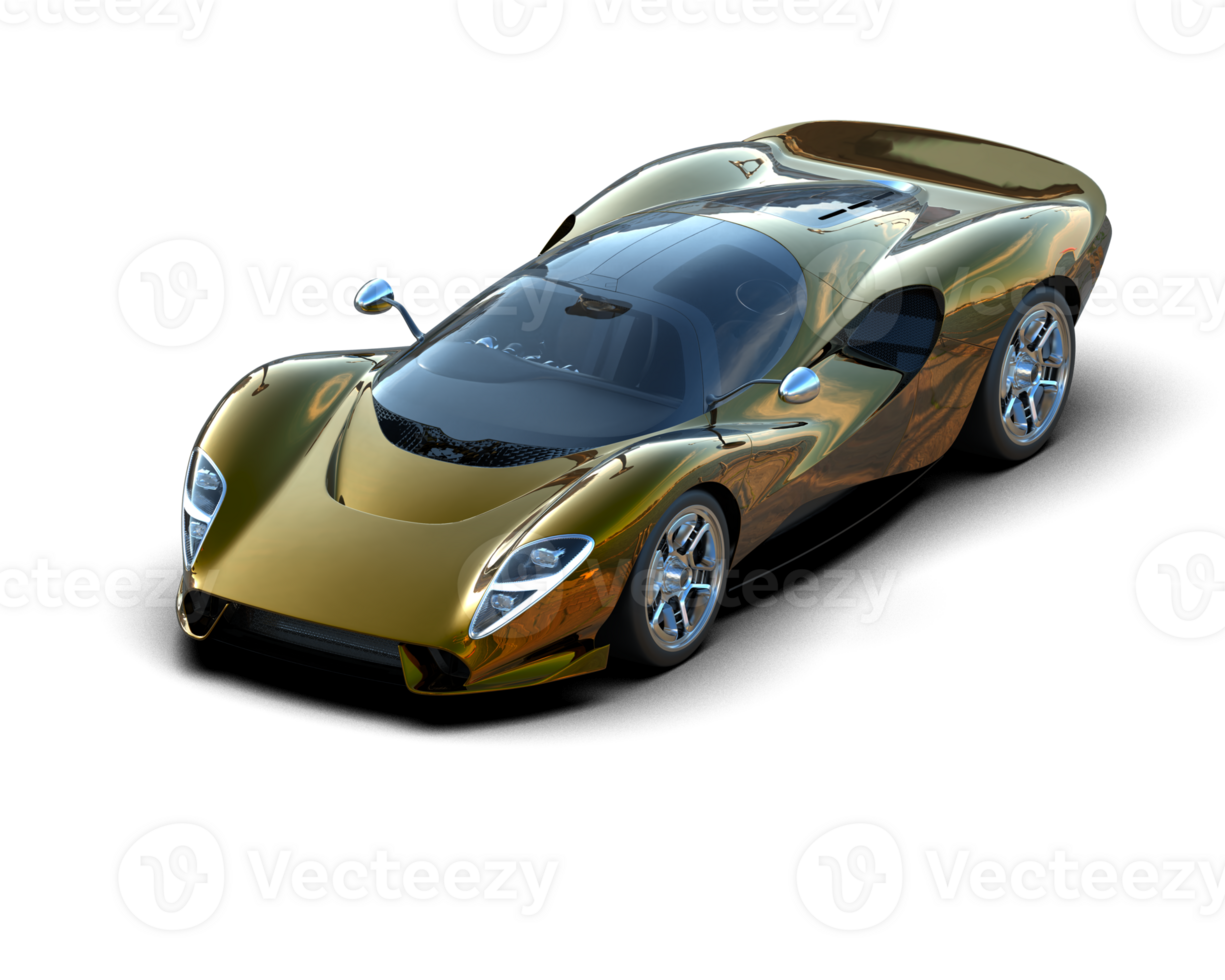 Realistic sport car isolated on background. 3d rendering - illustration png