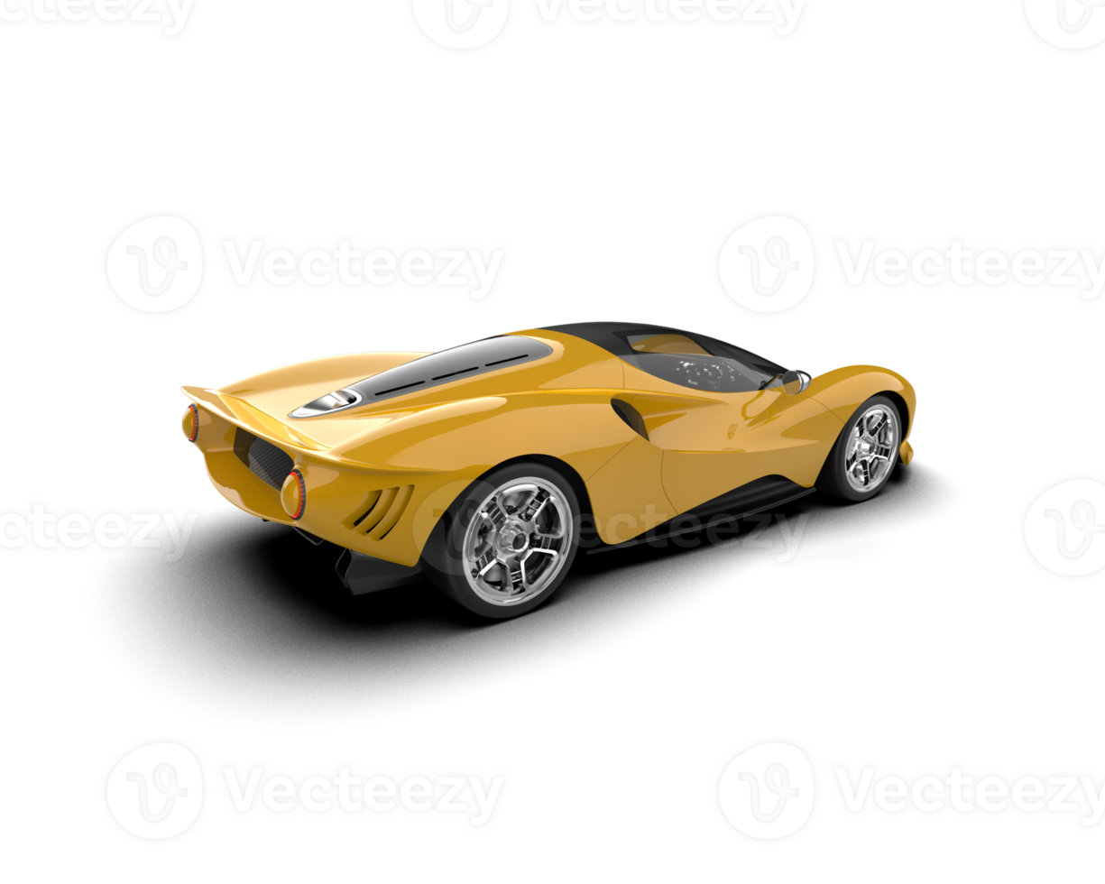 Realistic sport car isolated on background. 3d rendering - illustration png