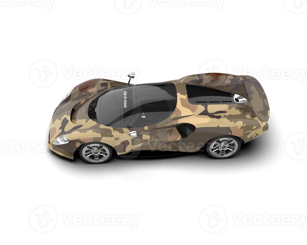 Realistic sport car isolated on background. 3d rendering - illustration png