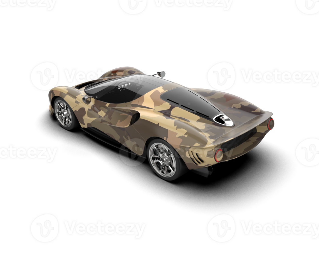 Realistic sport car isolated on background. 3d rendering - illustration png