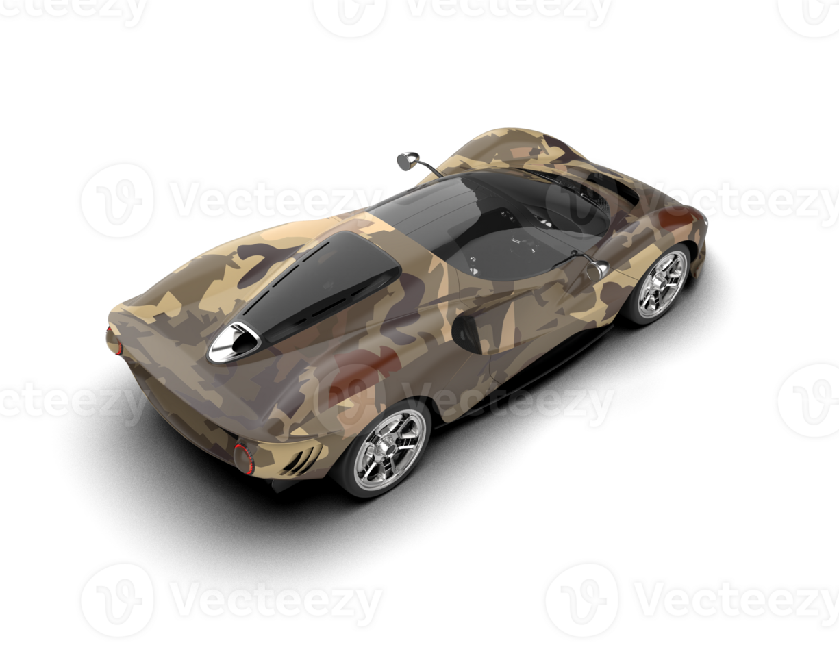 Realistic sport car isolated on background. 3d rendering - illustration png