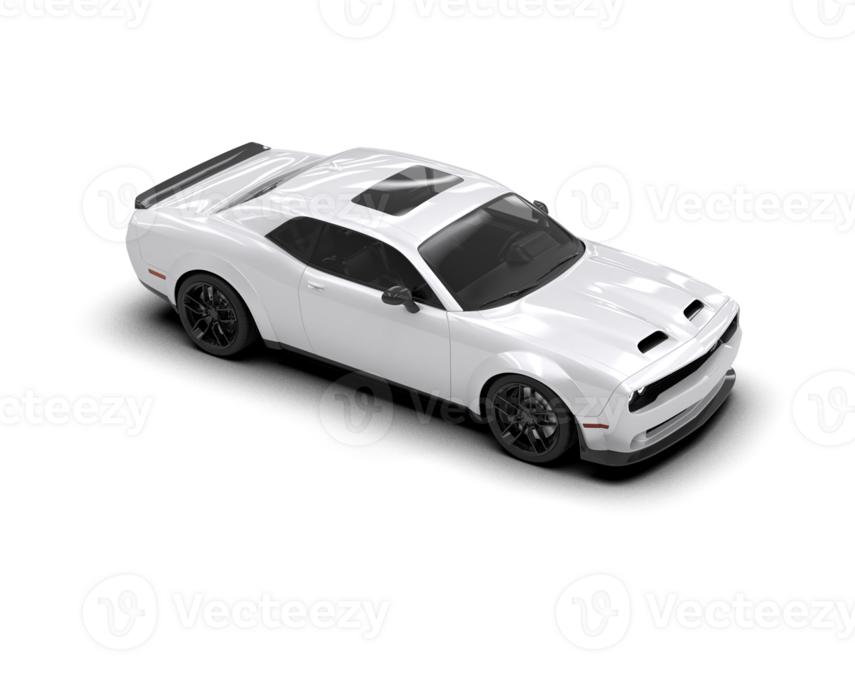 Realistic sport car isolated on background. 3d rendering - illustration png