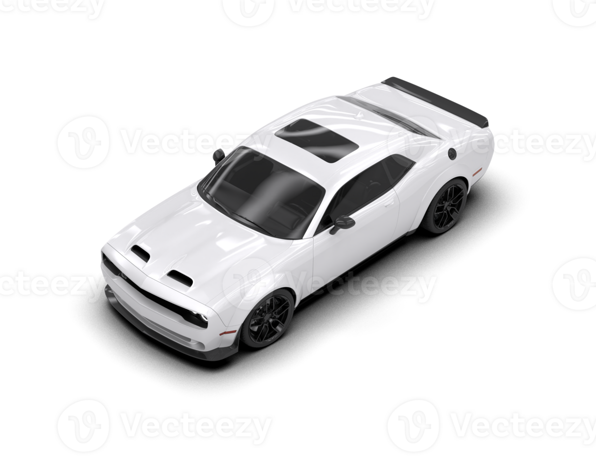 Realistic sport car isolated on background. 3d rendering - illustration png