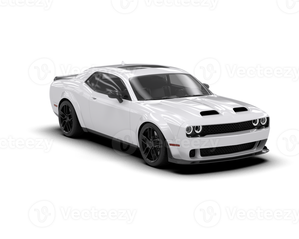 Realistic sport car isolated on background. 3d rendering - illustration png