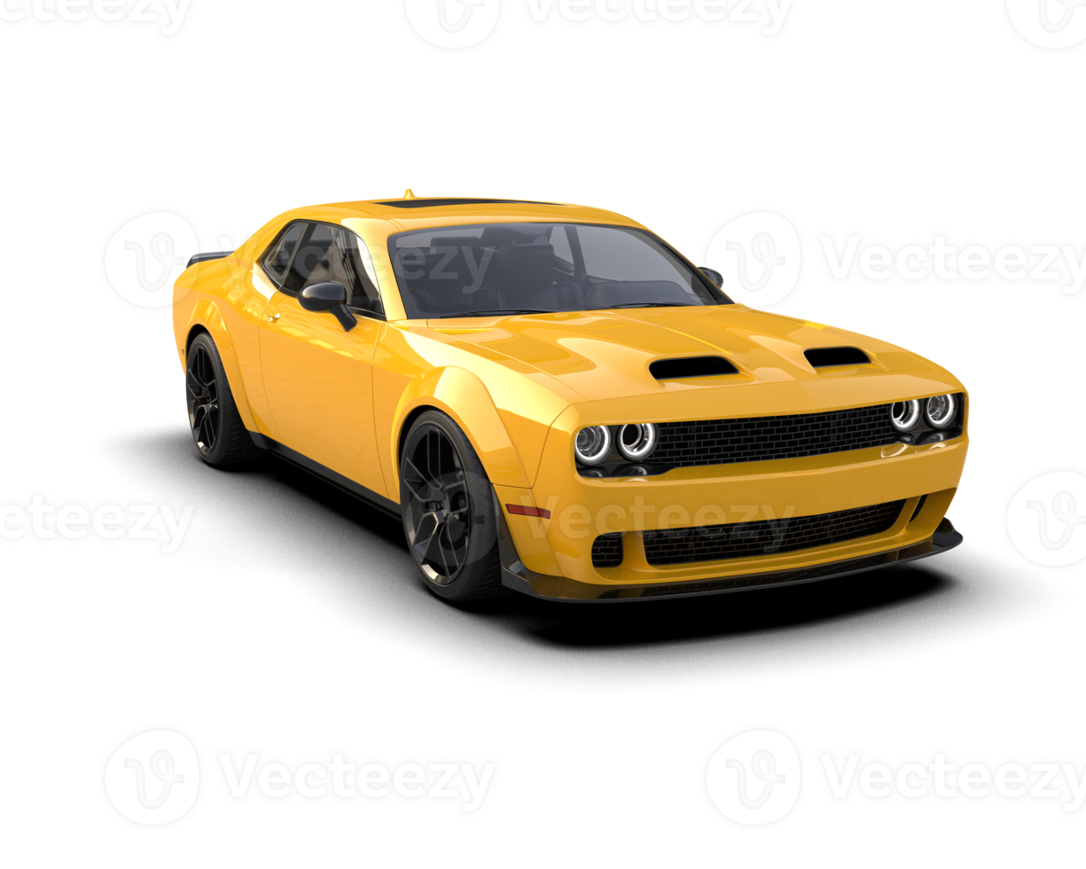 Realistic sport car isolated on background. 3d rendering - illustration png