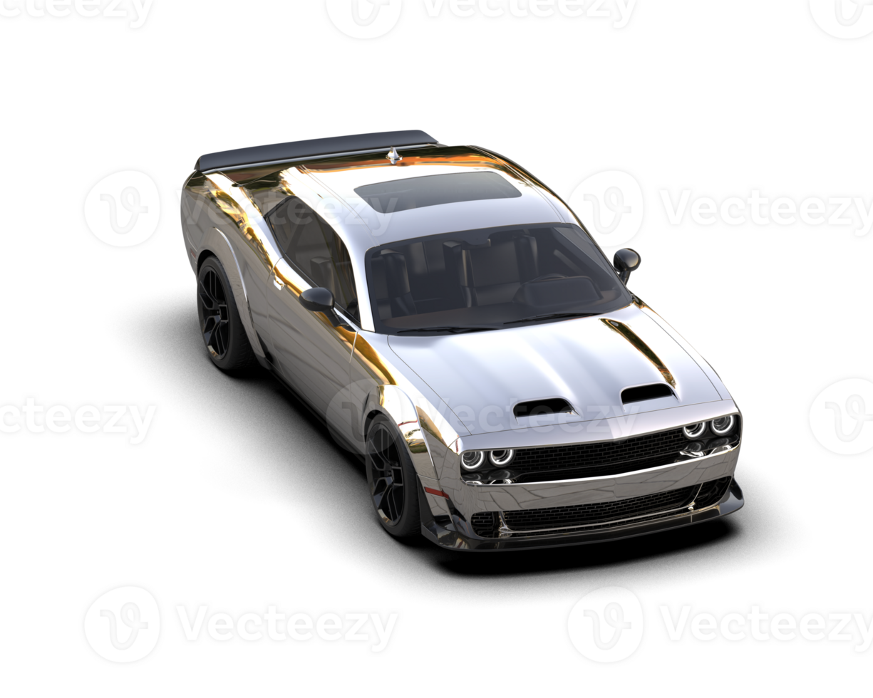 Realistic sport car isolated on background. 3d rendering - illustration png