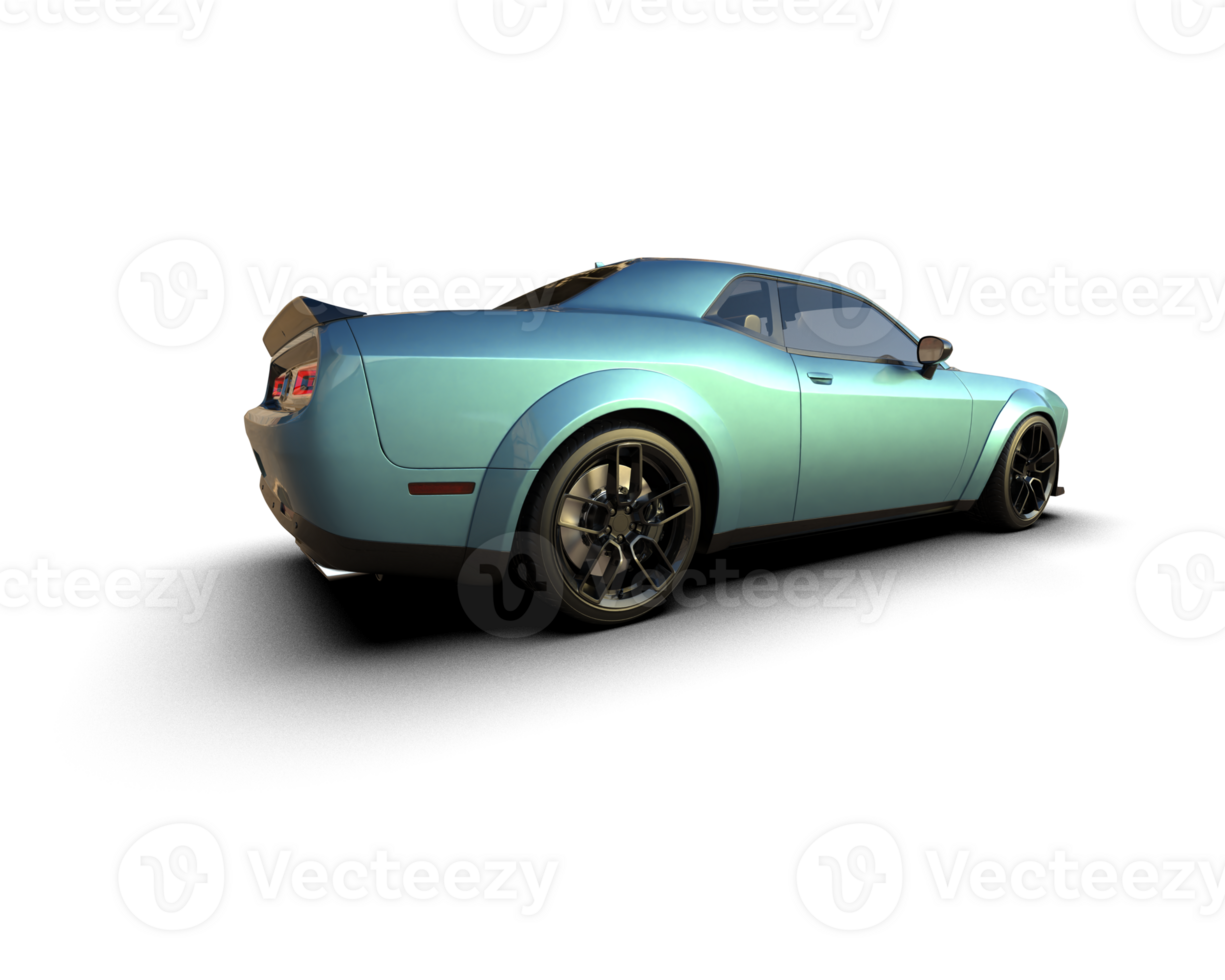Realistic sport car isolated on background. 3d rendering - illustration png