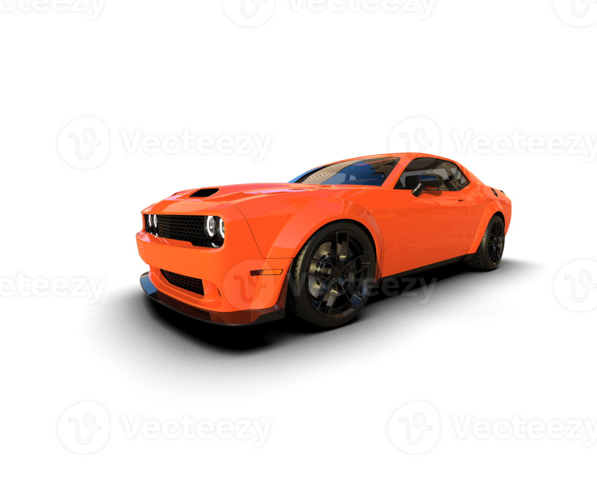 Realistic sport car isolated on background. 3d rendering - illustration png