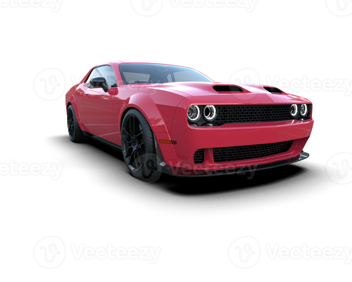 Realistic sport car isolated on background. 3d rendering - illustration png