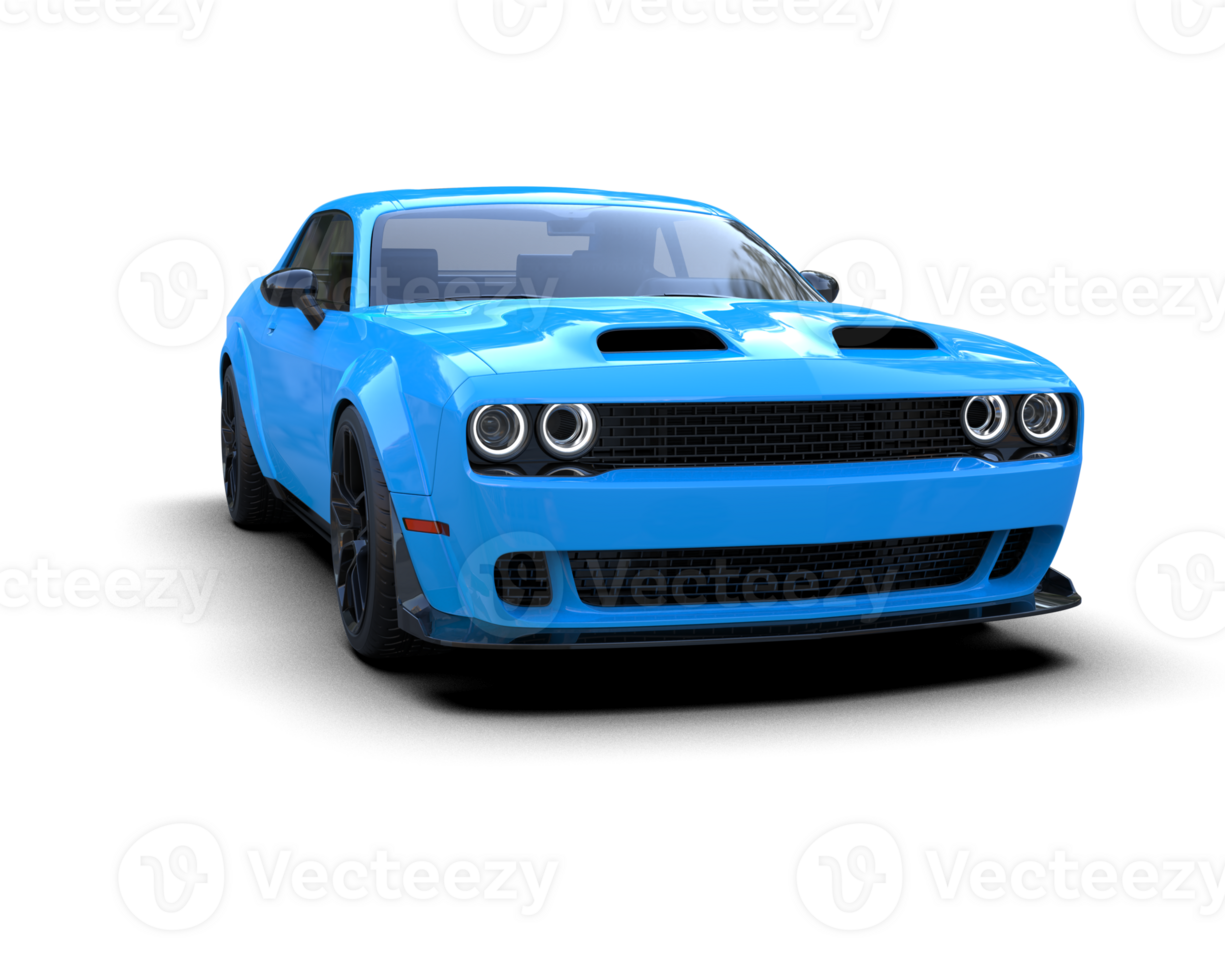 Realistic sport car isolated on background. 3d rendering - illustration png