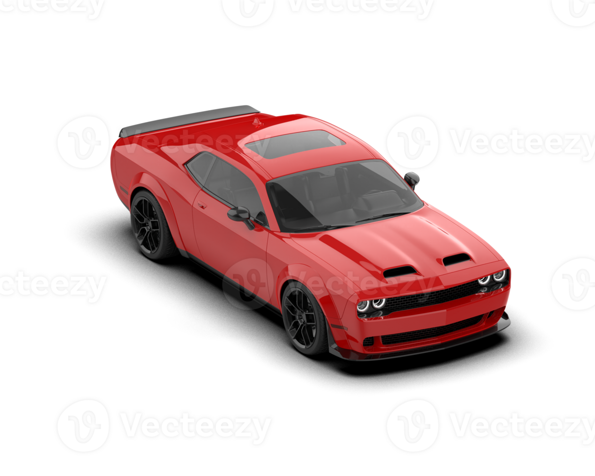 Realistic sport car isolated on background. 3d rendering - illustration png