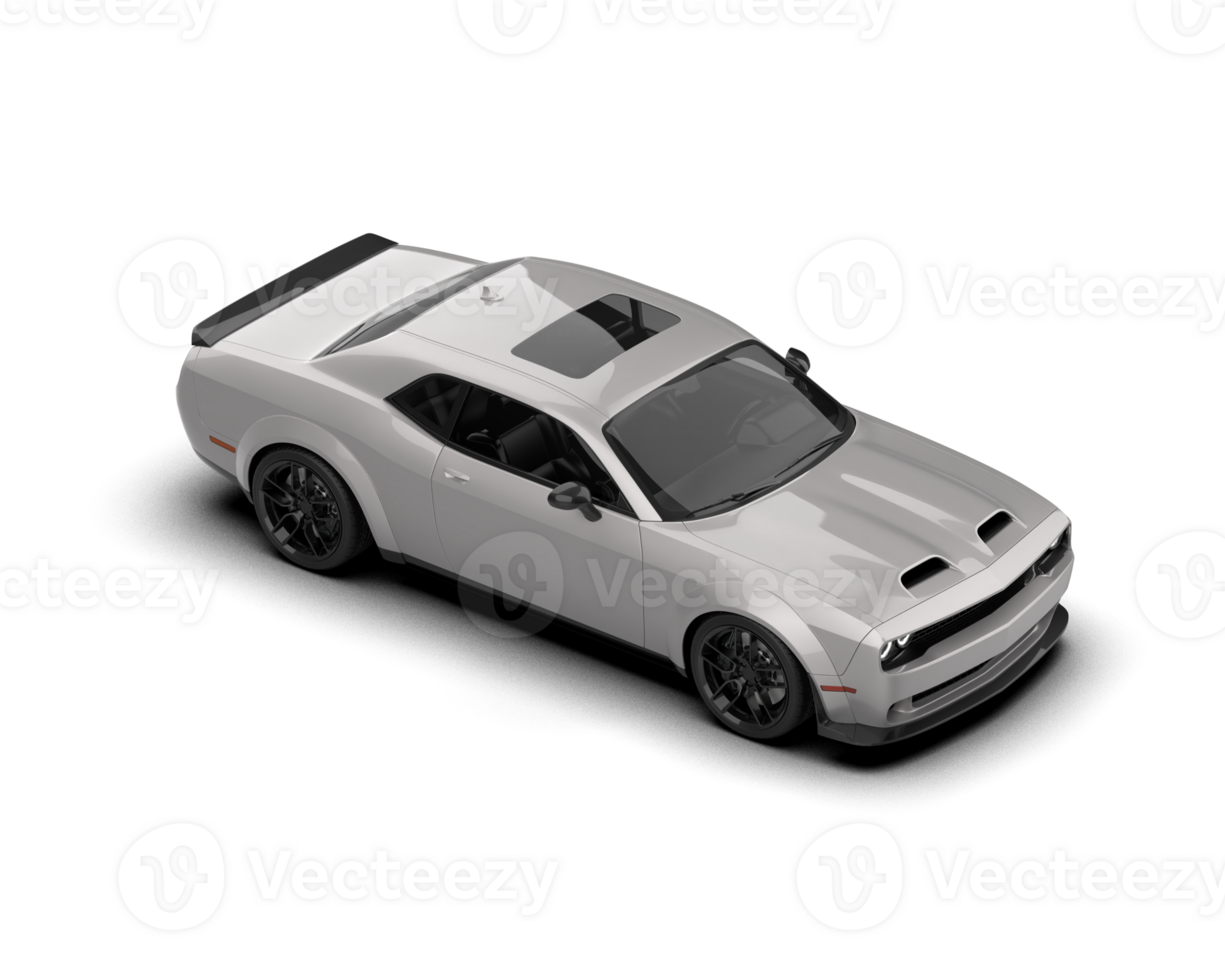 Realistic sport car isolated on background. 3d rendering - illustration png