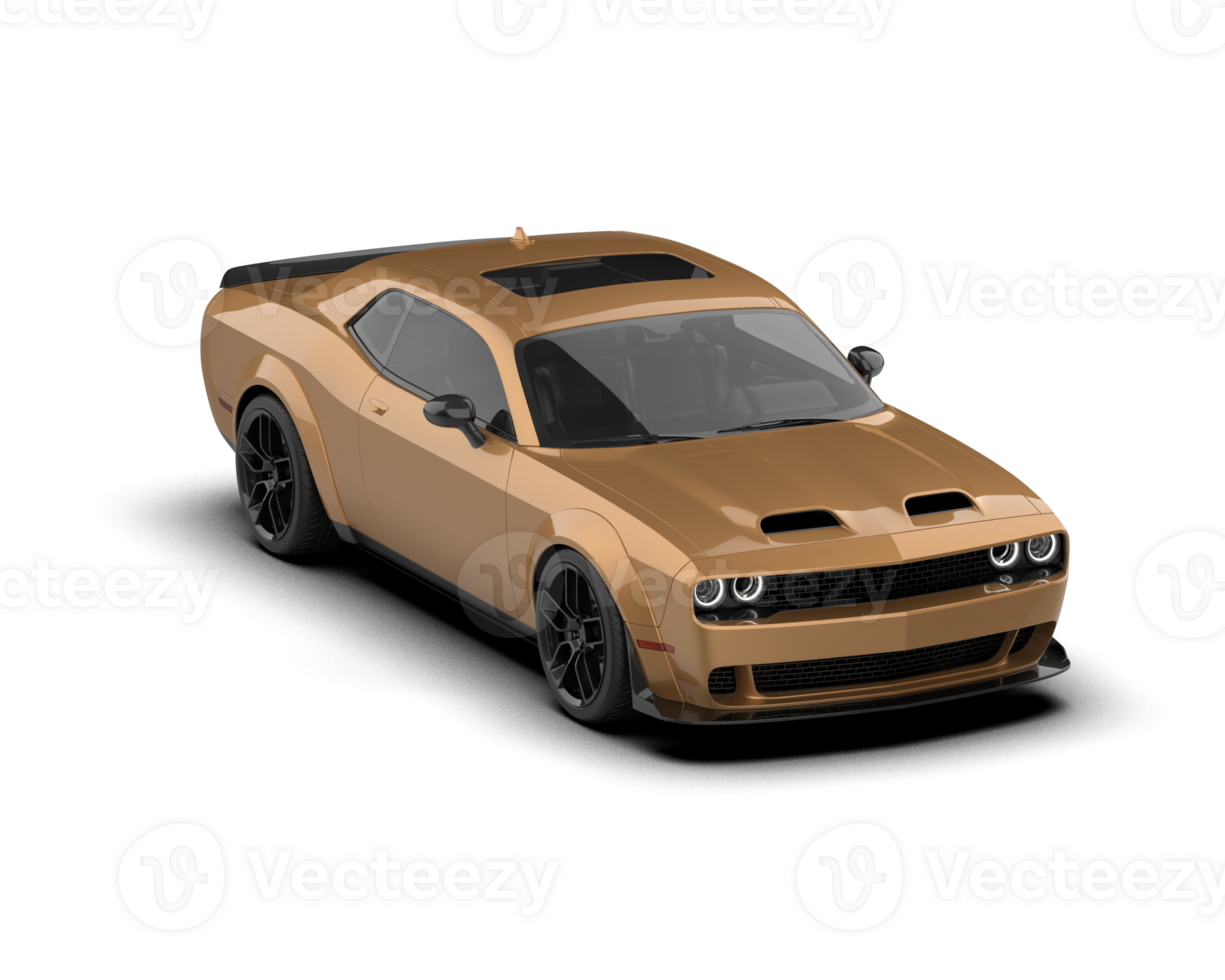 Realistic sport car isolated on background. 3d rendering - illustration png