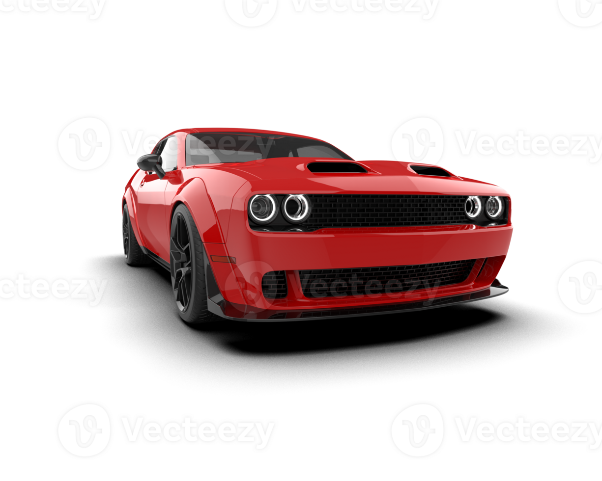 Realistic sport car isolated on background. 3d rendering - illustration png