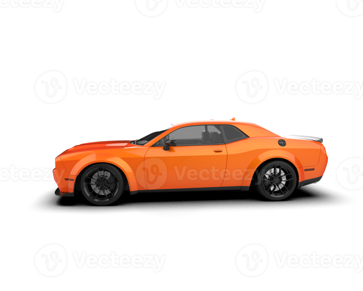 Realistic sport car isolated on background. 3d rendering - illustration png