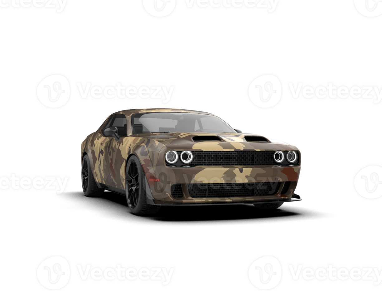 Realistic sport car isolated on background. 3d rendering - illustration png