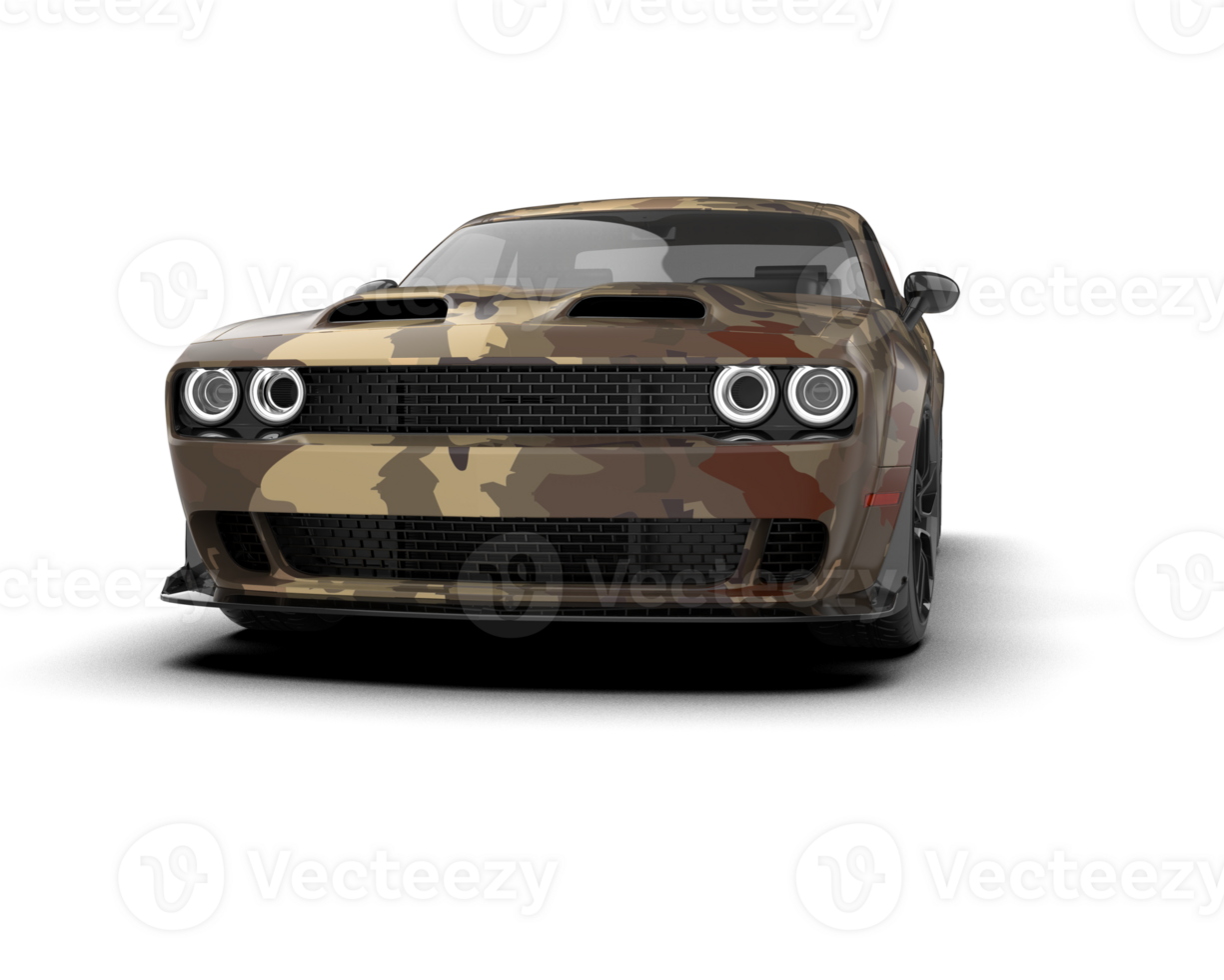 Realistic sport car isolated on background. 3d rendering - illustration png