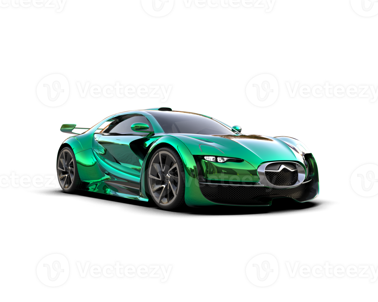 Realistic sport car isolated on background. 3d rendering - illustration png