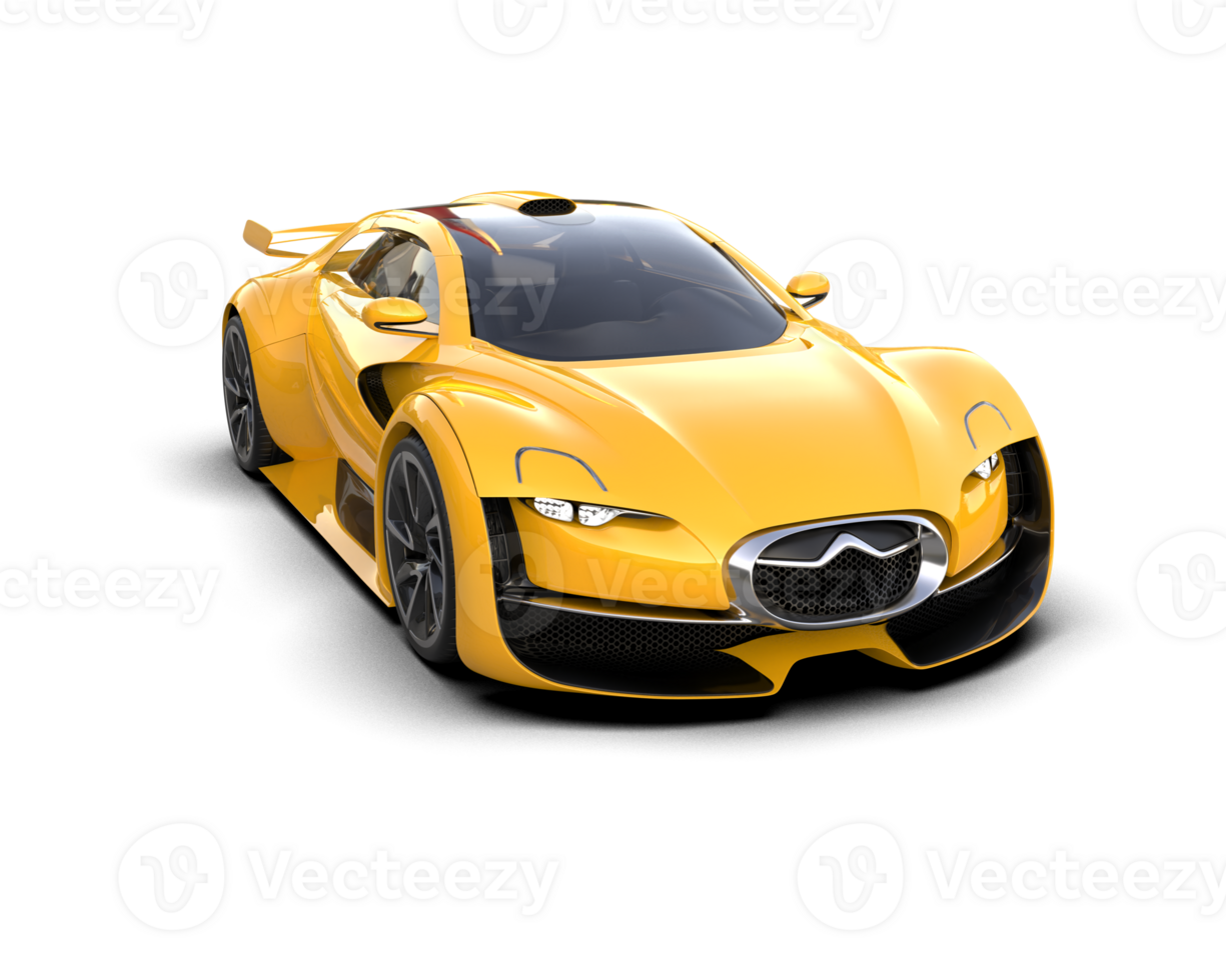 Realistic sport car isolated on background. 3d rendering - illustration png