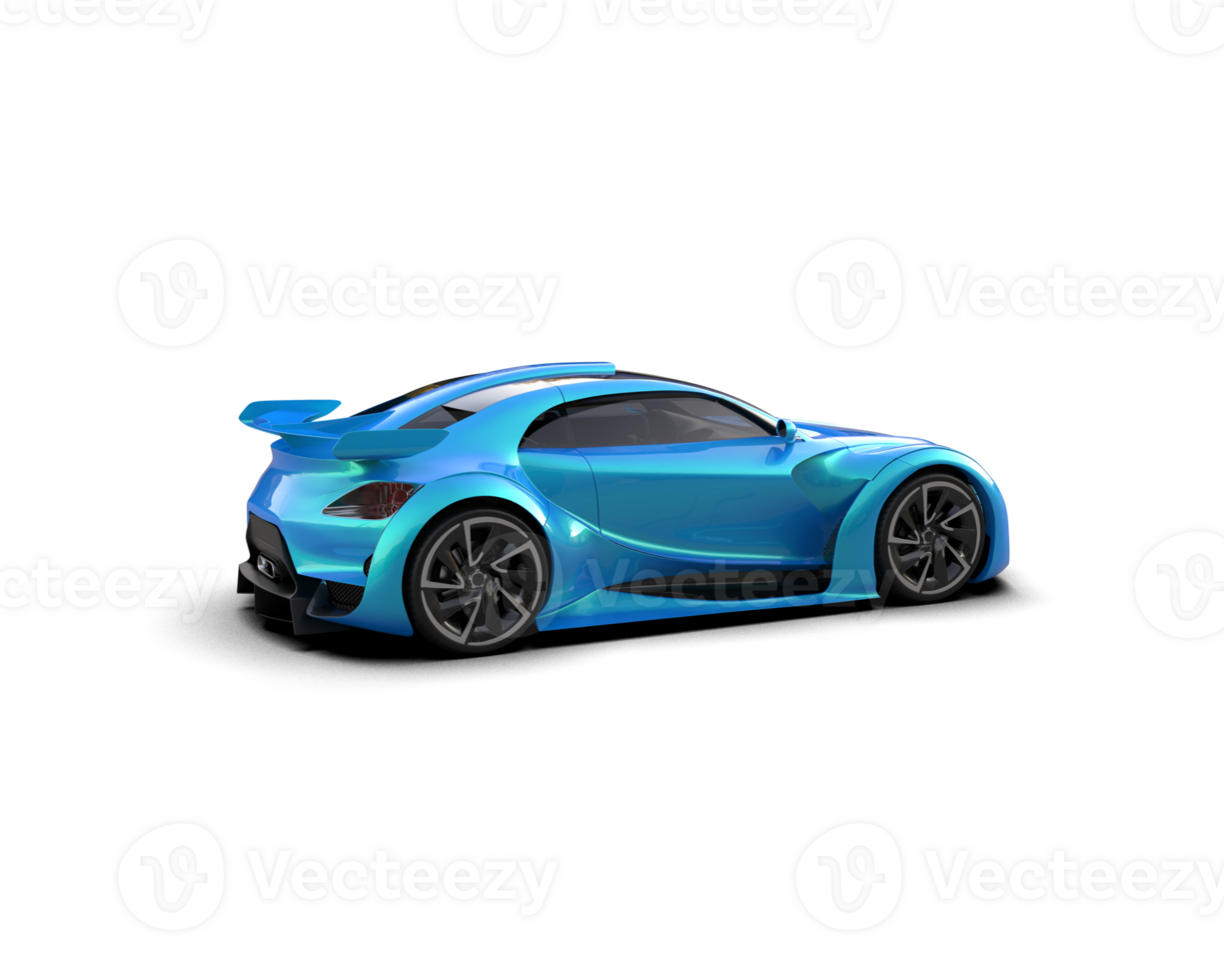 Realistic sport car isolated on background. 3d rendering - illustration png
