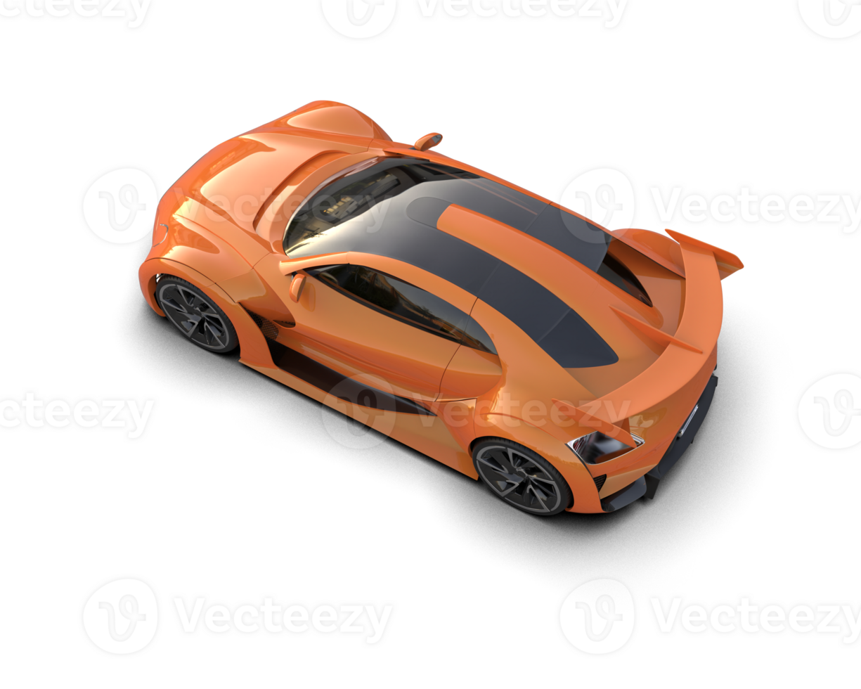 Realistic sport car isolated on background. 3d rendering - illustration png