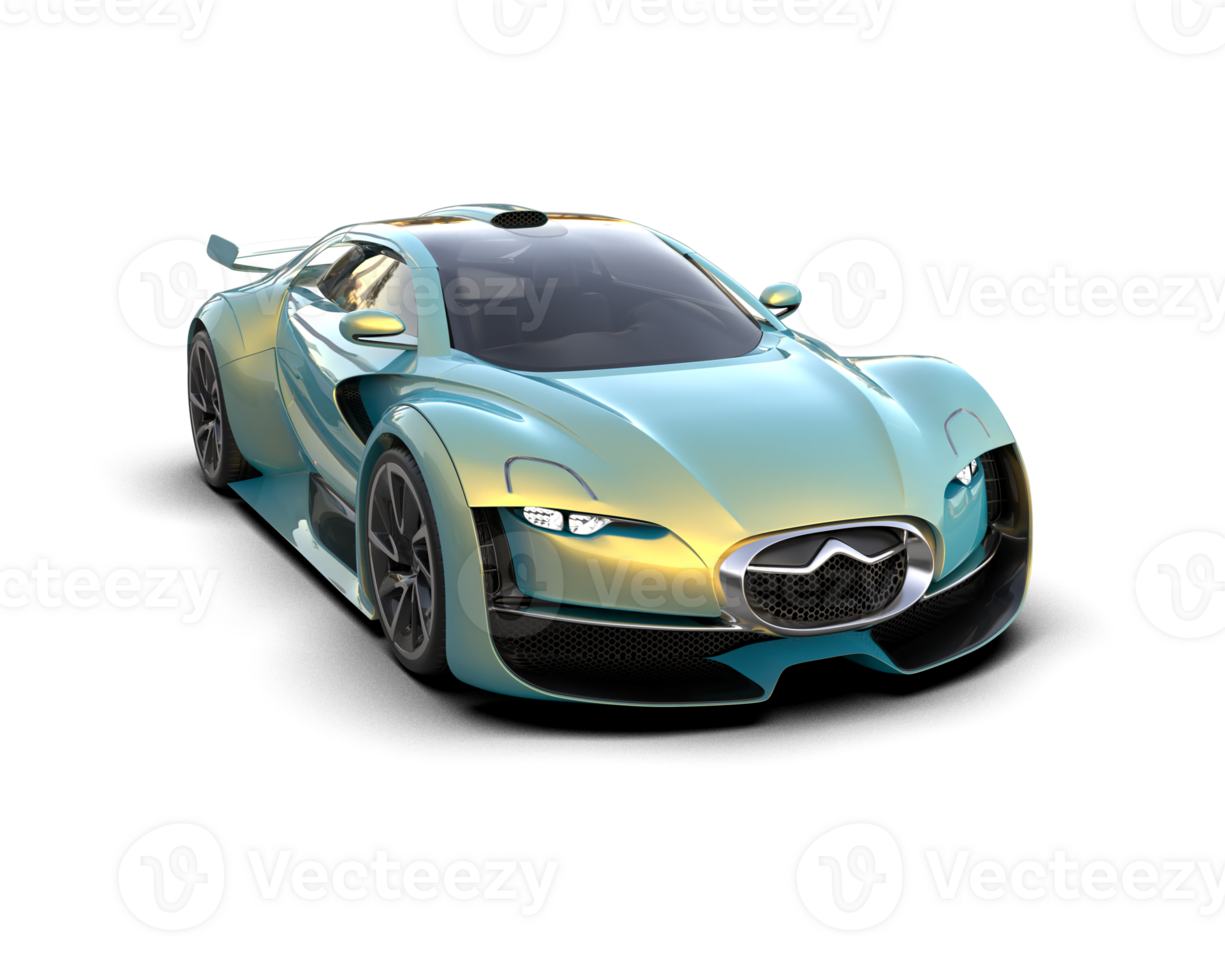 Realistic sport car isolated on background. 3d rendering - illustration png