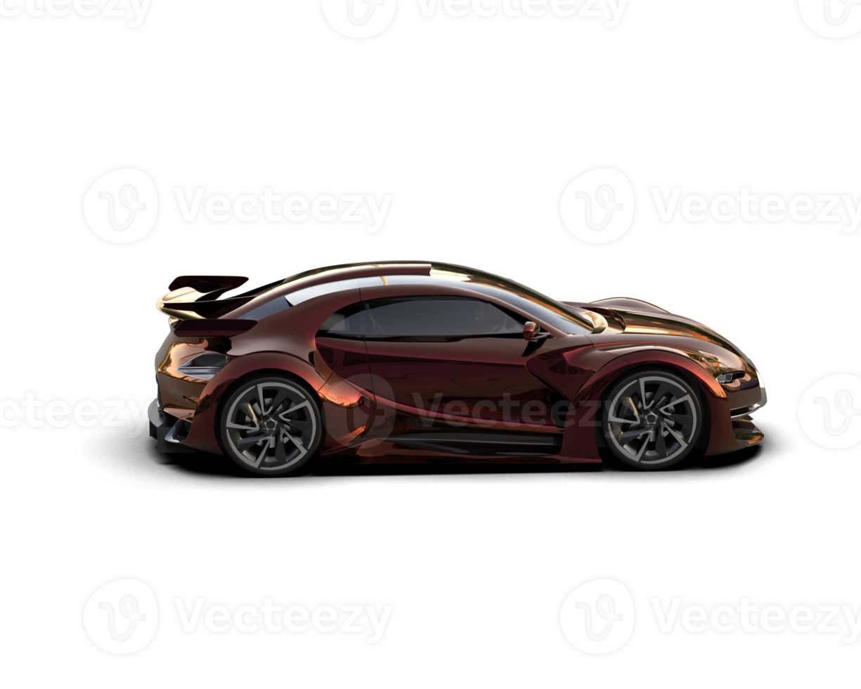 Realistic sport car isolated on background. 3d rendering - illustration png