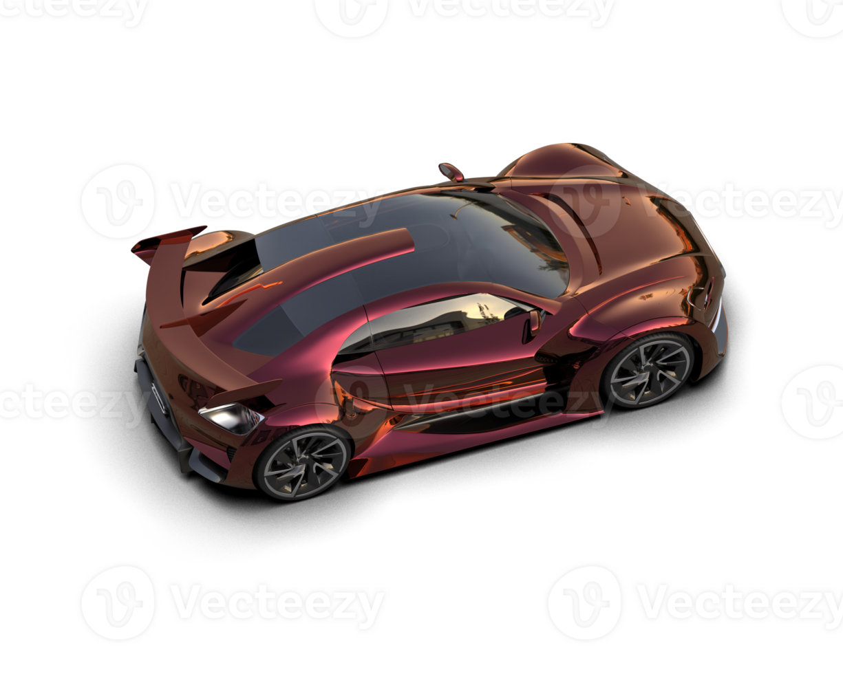 Realistic sport car isolated on background. 3d rendering - illustration png