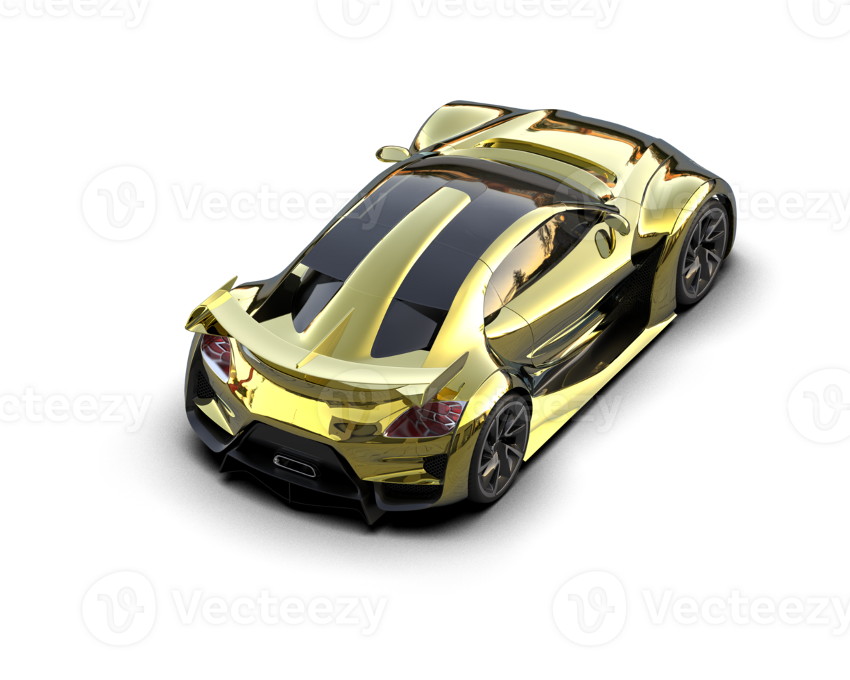 Realistic sport car isolated on background. 3d rendering - illustration png