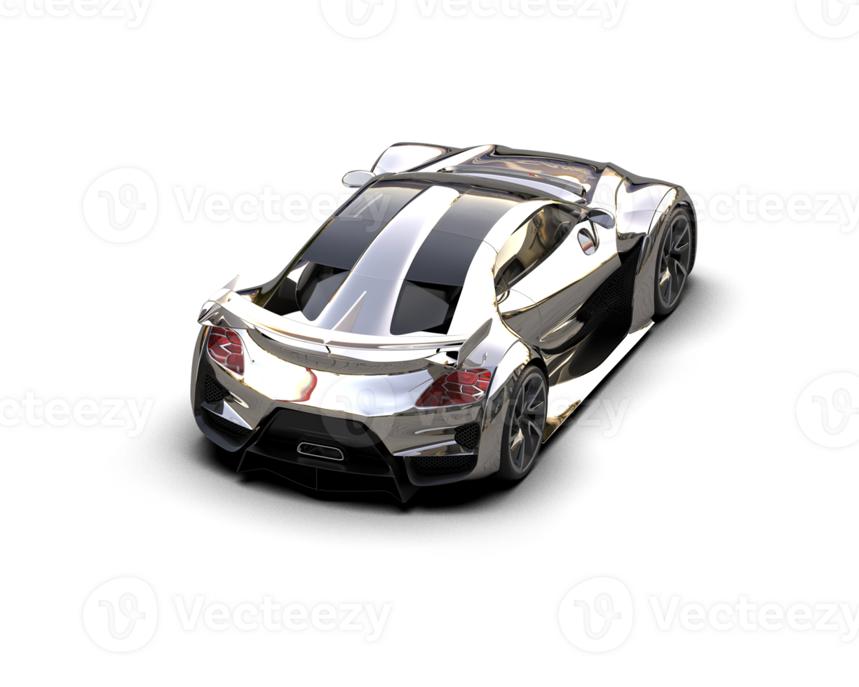 Realistic sport car isolated on background. 3d rendering - illustration png