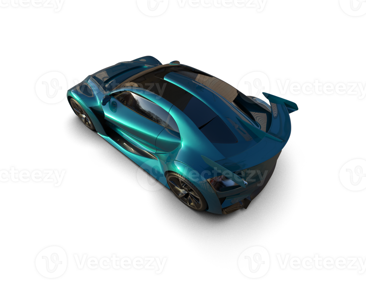Realistic sport car isolated on background. 3d rendering - illustration png