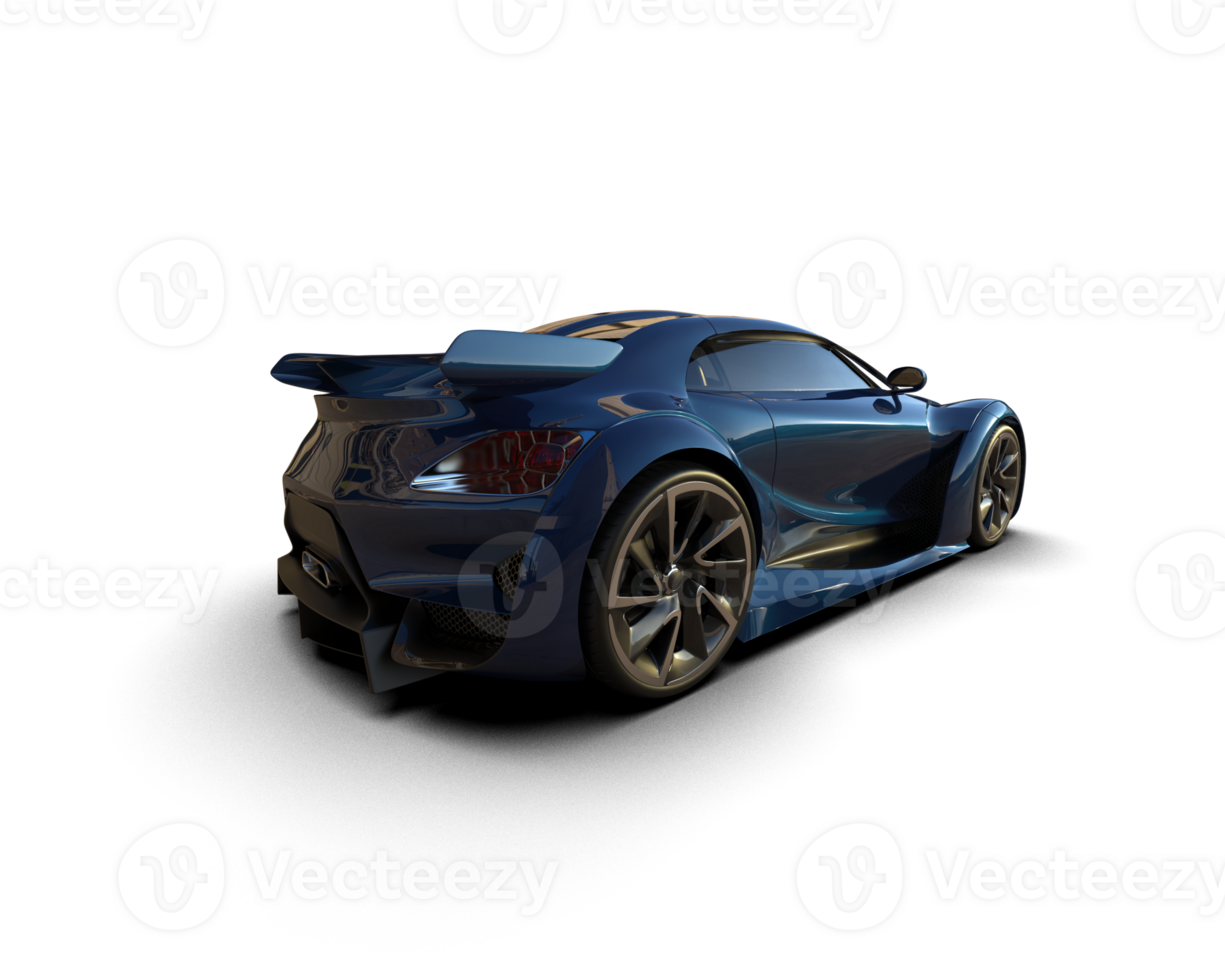 Realistic sport car isolated on background. 3d rendering - illustration png