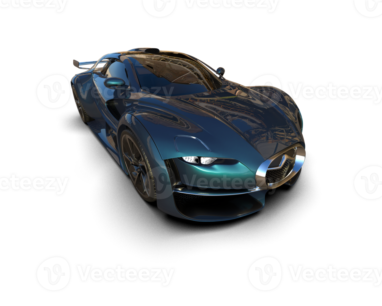 Realistic sport car isolated on background. 3d rendering - illustration png