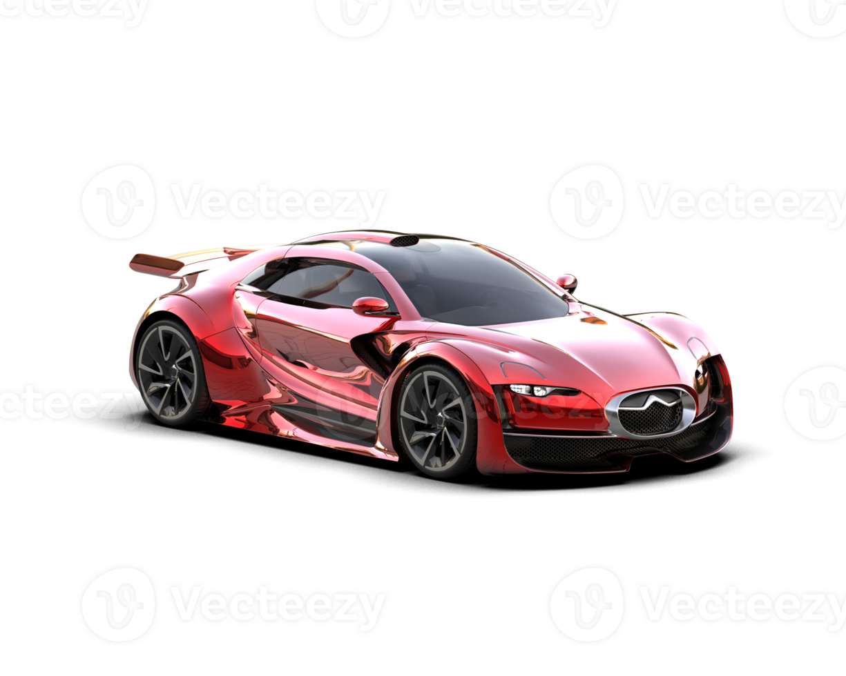 Realistic sport car isolated on background. 3d rendering - illustration png