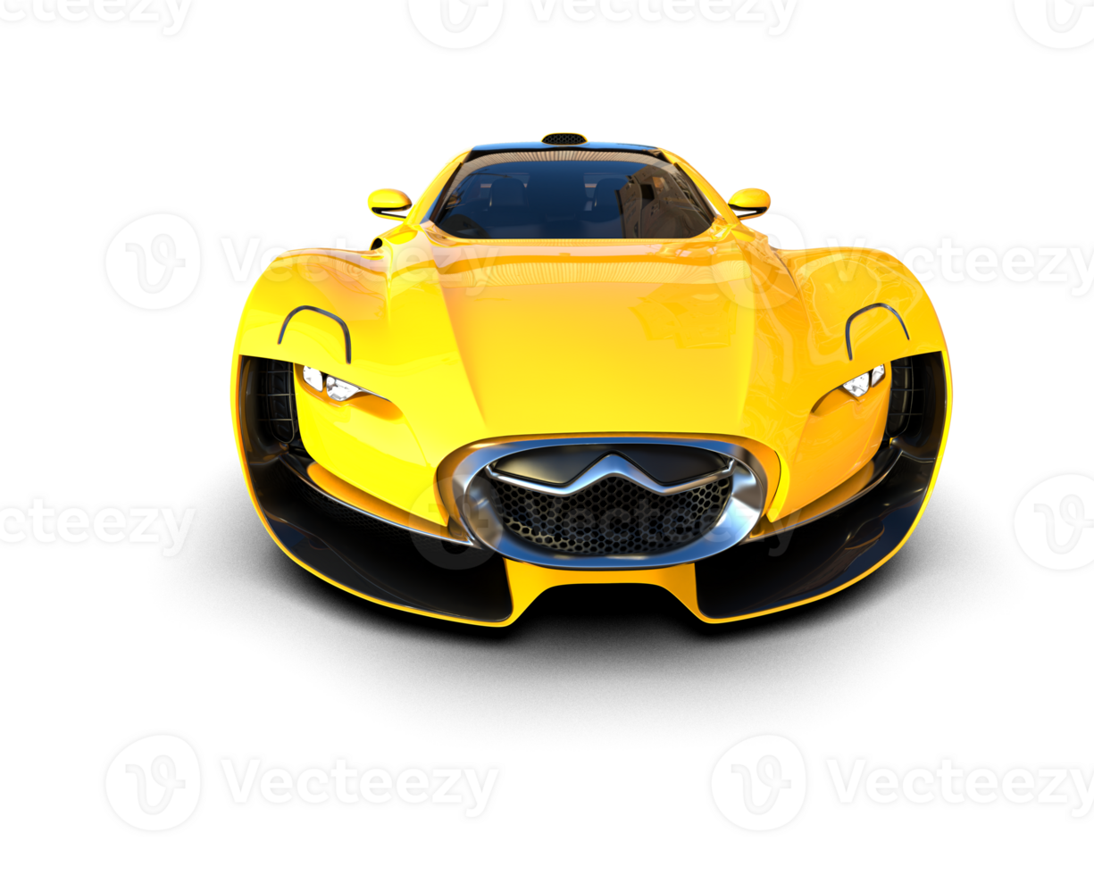Realistic sport car isolated on background. 3d rendering - illustration png