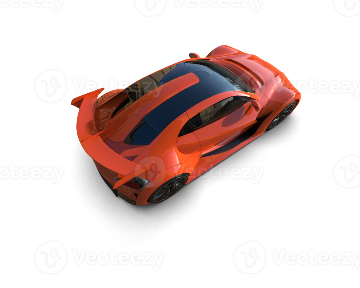 Realistic sport car isolated on background. 3d rendering - illustration png