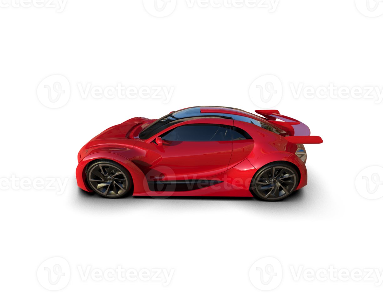 Realistic sport car isolated on background. 3d rendering - illustration png
