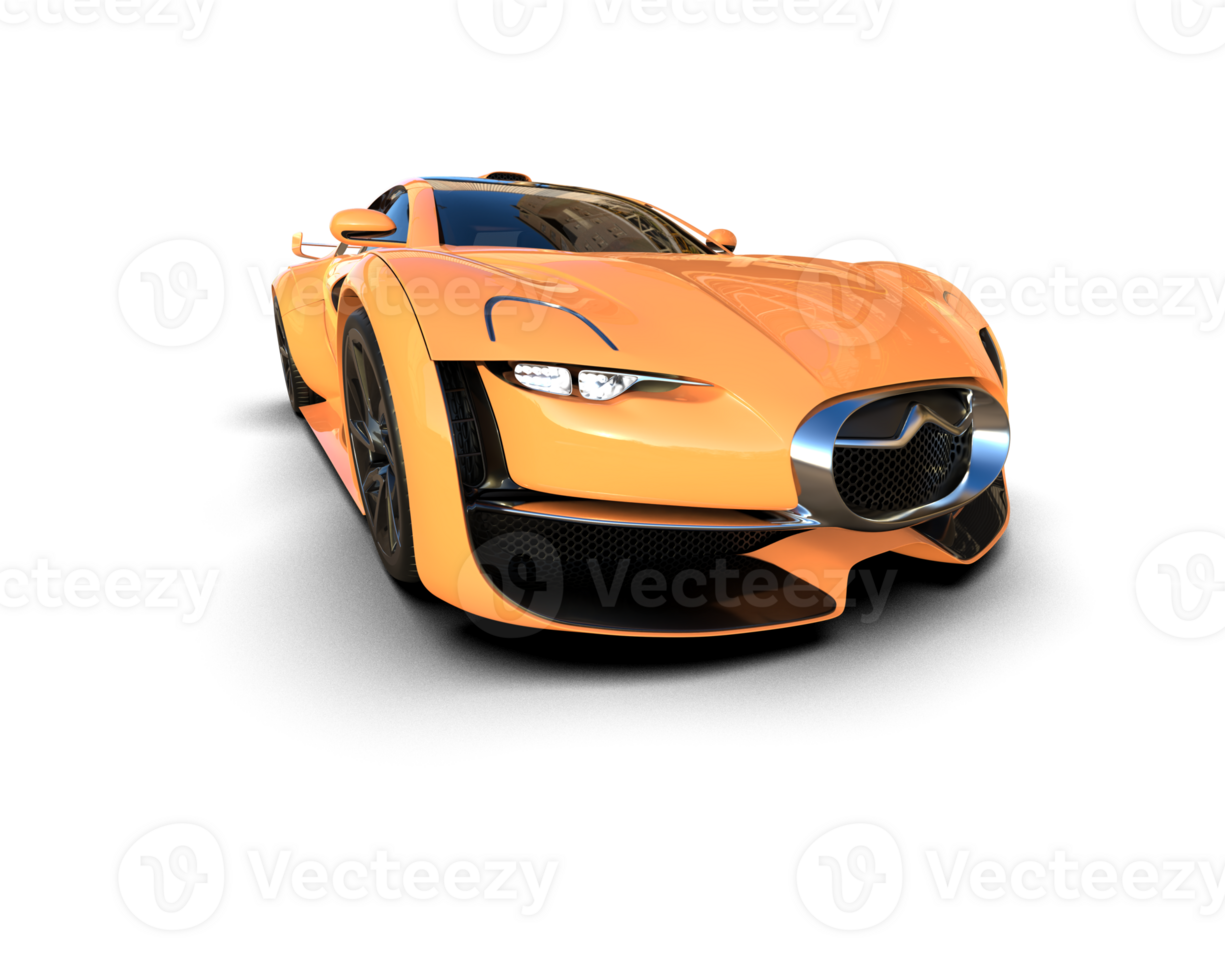 Realistic sport car isolated on background. 3d rendering - illustration png