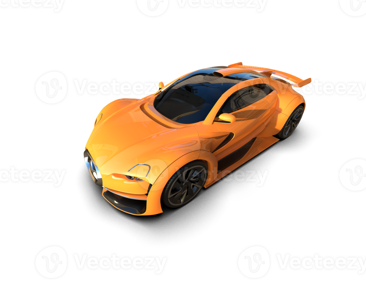 Realistic sport car isolated on background. 3d rendering - illustration png