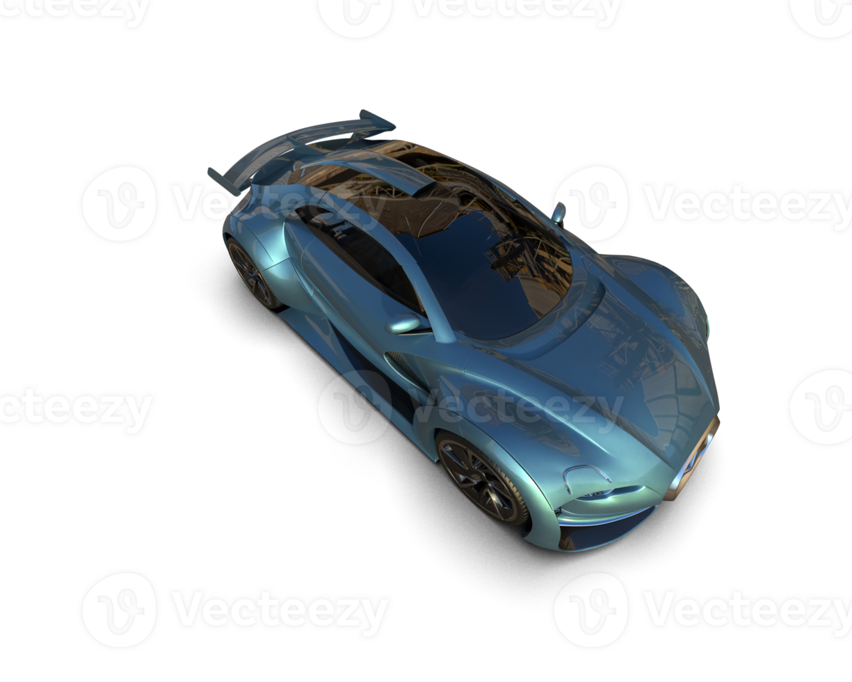 Realistic sport car isolated on background. 3d rendering - illustration png