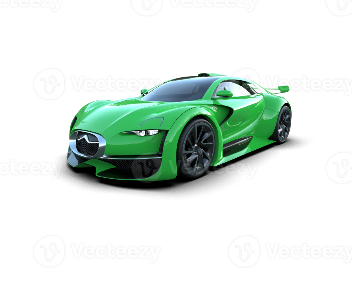 Realistic sport car isolated on background. 3d rendering - illustration png
