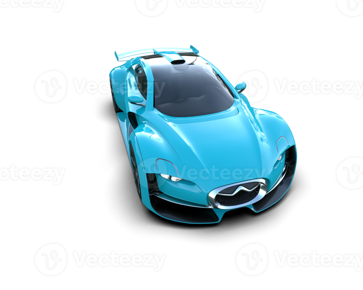 Realistic sport car isolated on background. 3d rendering - illustration png