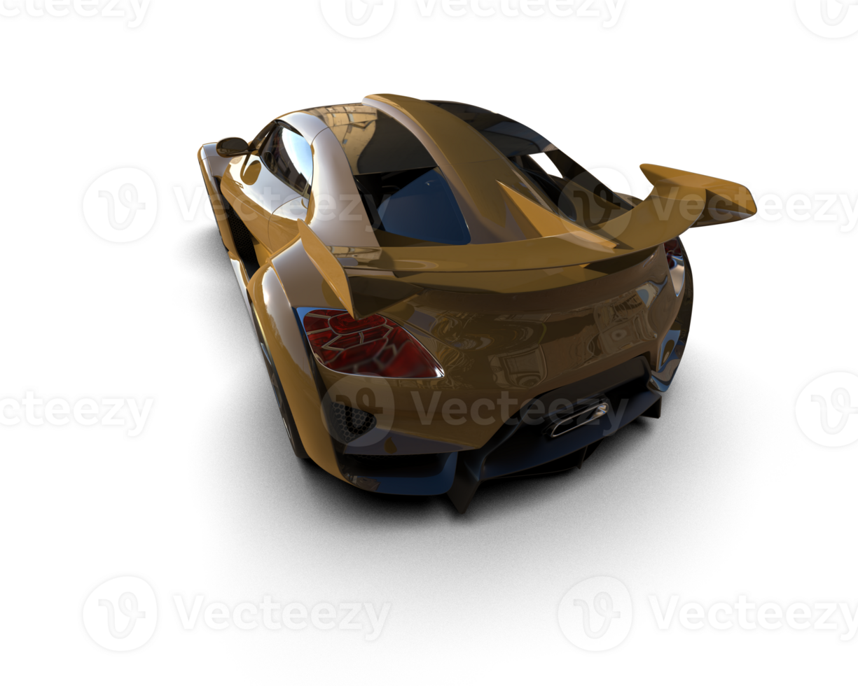 Realistic sport car isolated on background. 3d rendering - illustration png