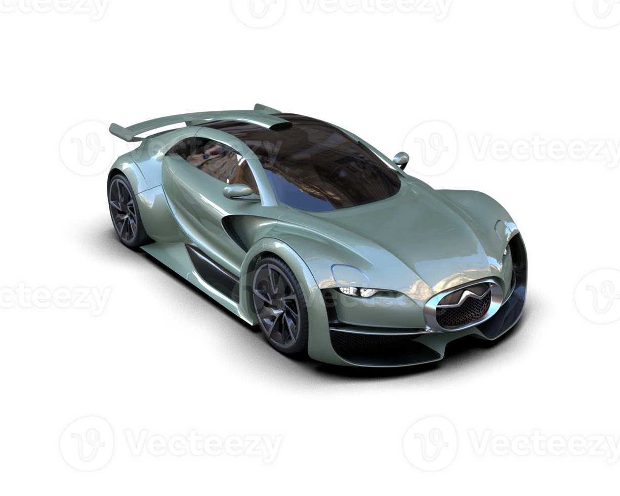 Realistic sport car isolated on background. 3d rendering - illustration png