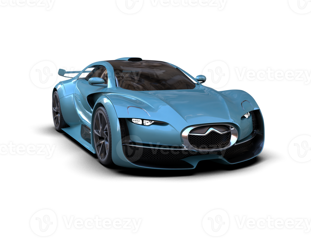 Realistic sport car isolated on background. 3d rendering - illustration png