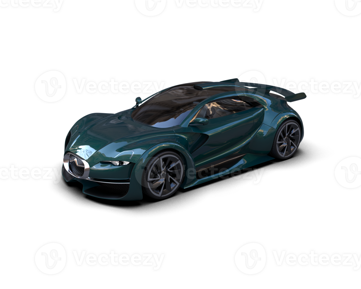 Realistic sport car isolated on background. 3d rendering - illustration png