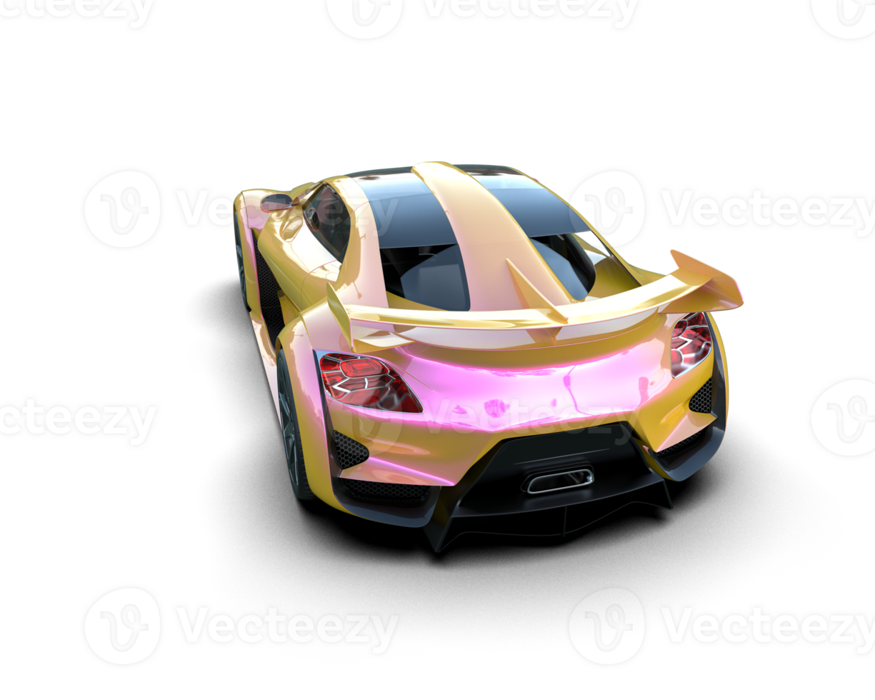 Realistic sport car isolated on background. 3d rendering - illustration png